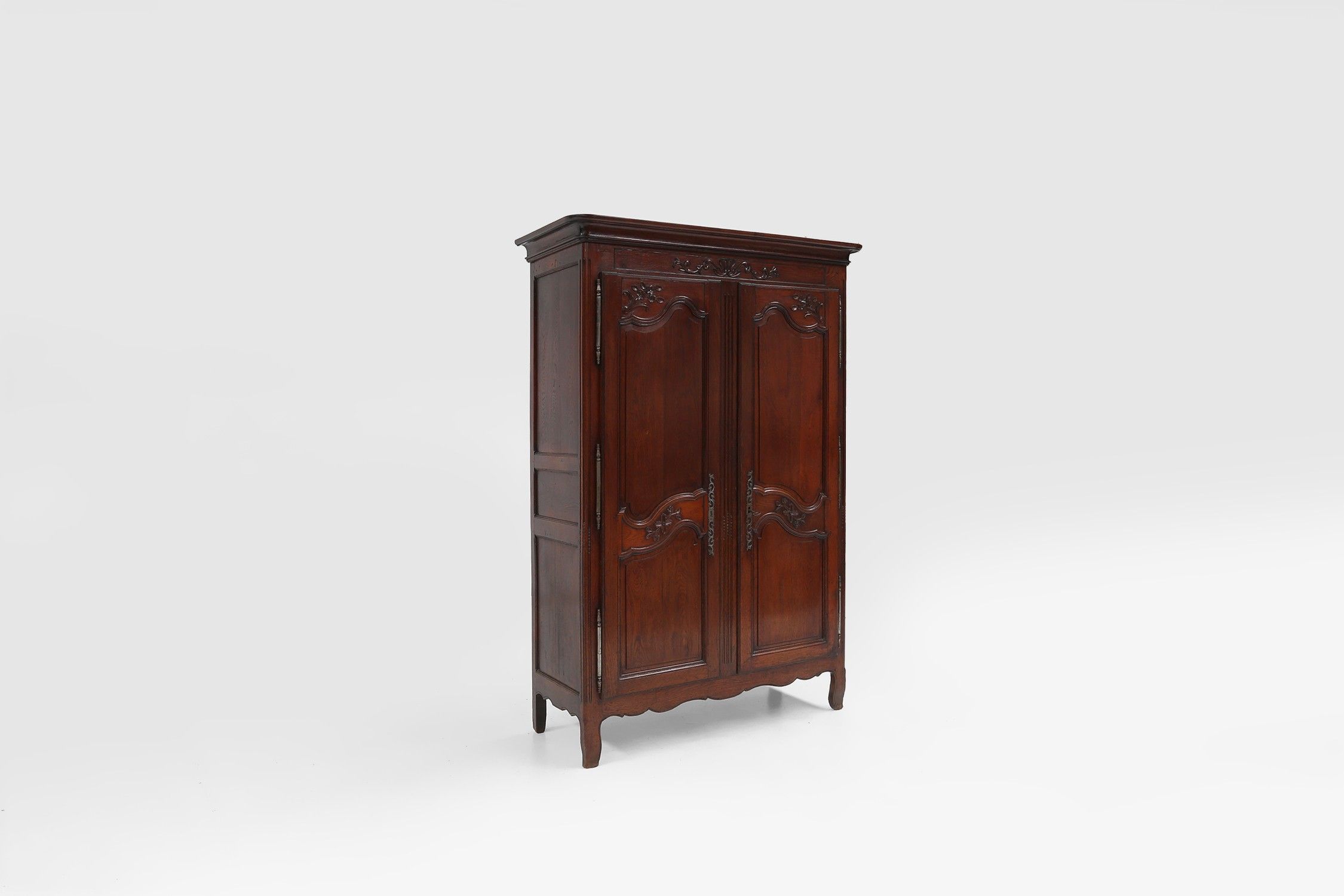 Large French antique carved bridal Armoire in Louis XVI style, ca. 1850thumbnail